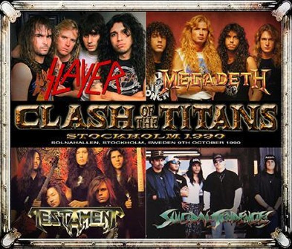 SLAYER / MEGADETH / TESTAMENT / SUICIDAL TENDENCIES - CLASH OF THE TITANS: STOCKHOLM 1990 ( 4CDR )