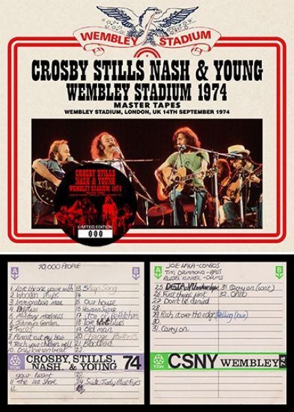 CROSBY, STILLS, NASH & YOUNG - WEMBLEY STADIUM 1974: MASTER TAPES ( 3CD )