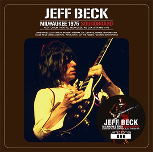 JEFF BECK - MILWAUKEE 1975 SOUNDBOARD ( CD )