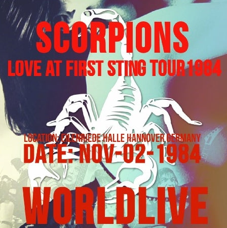 SCORPIONS 1984 WORLD TOUR NOVEMBER 2 GERMANY LOVE AT FIRST STING ( CD )