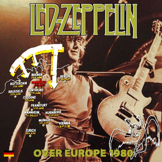 LED ZEPPELIN --TOUR OVER EUROPE 1980 6TH JUNE 24 HANOVER+BONUS ( CD )