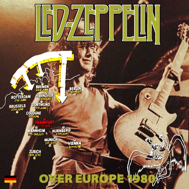 LED ZEPPELIN --TOUR OVER EUROPE 1980 10TH JUNE 30TH FRANKFURT+BONUS ( CD )