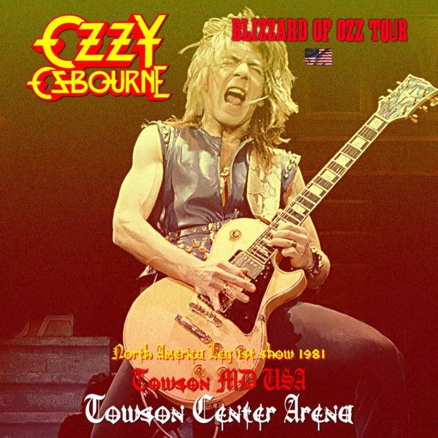 OZZY OSBORNE 81 US TOUR FIRST DAY APRIL 22 MARYLAND TOWSON ( CD )