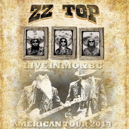 ZZ TOP 2014 AMERICAN TOUR AUGUST 23 KANSAS & MARCH 20 BC, CANADA ( CD )